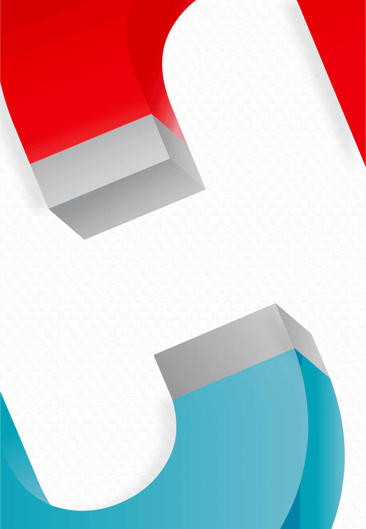 Gráfica de packaging con media roja y media cyan